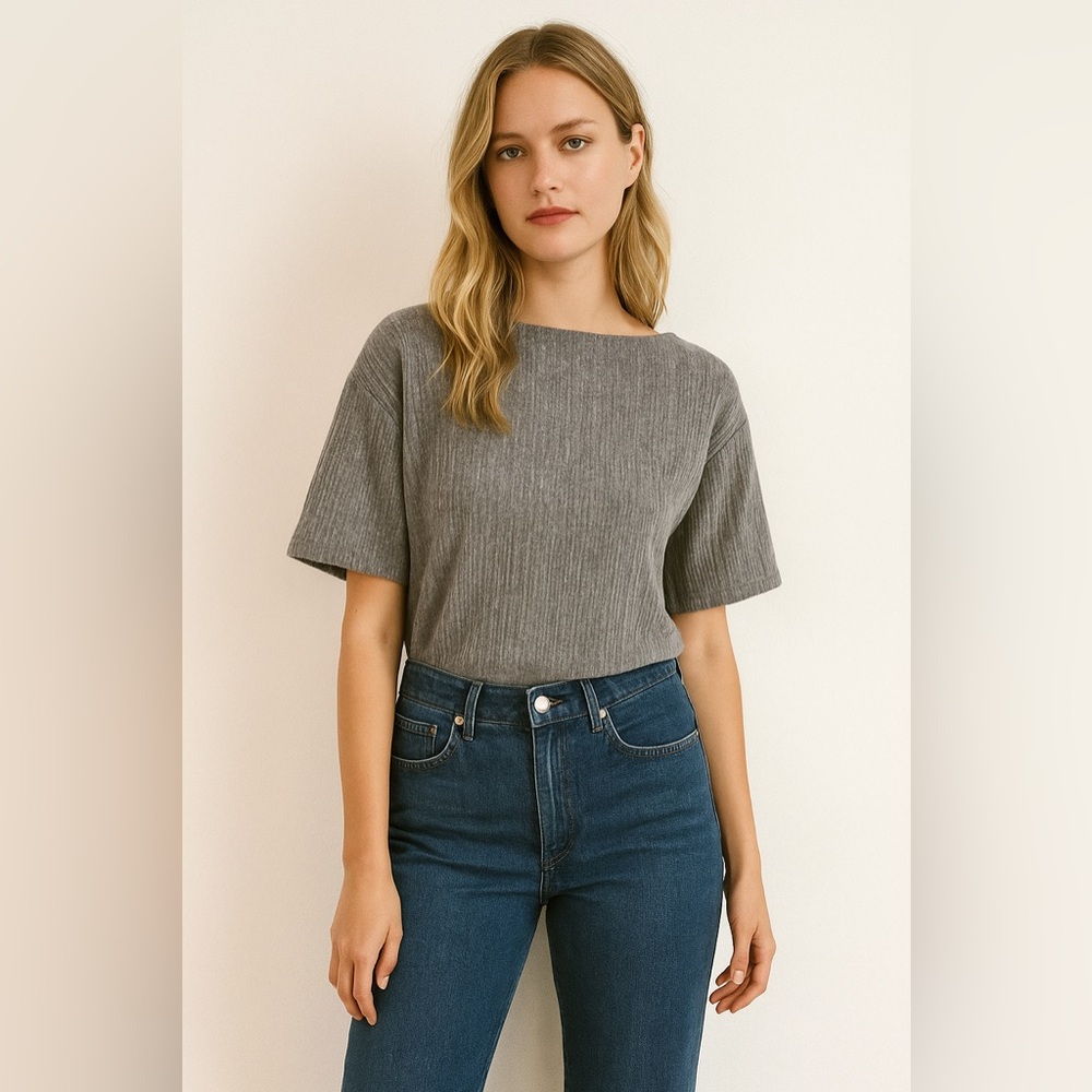 Zara Soft Gray Women's Top